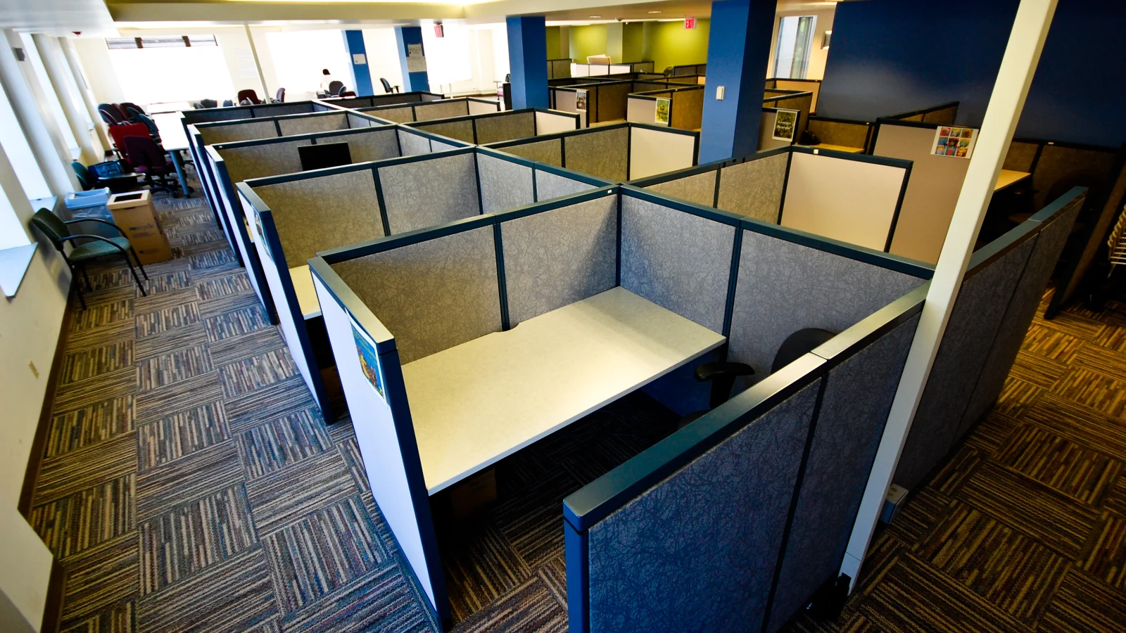 People working inside the CubeSpace coworking environment