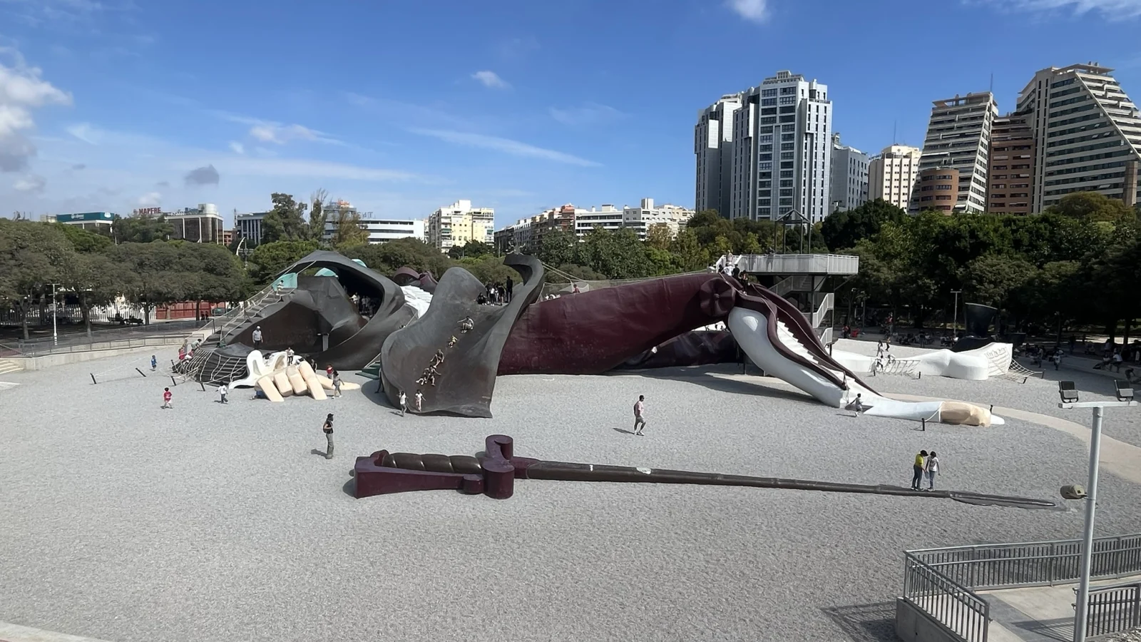 Green public space in the Turia Gardens in Valencia
