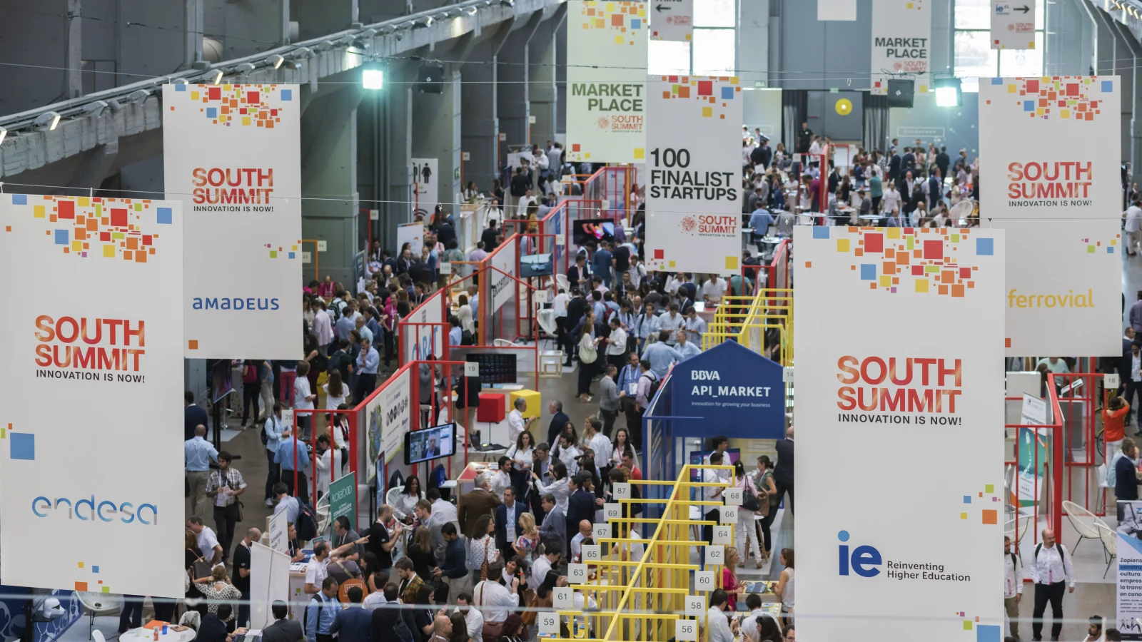 Marketplace area at South Summit 2019 in La Nave, Madrid